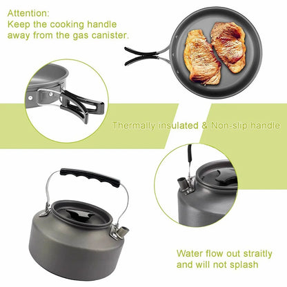 Outdoor camping cookware set