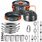 Outdoor camping cookware set aluminum lightweight
