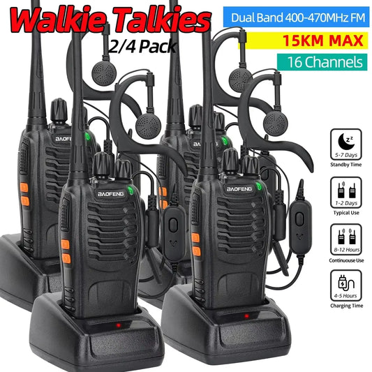 Walkie Talkie Dual Band Portable Long Range