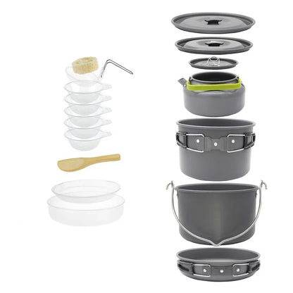 Camping Cookware Set for 1-7 Persons