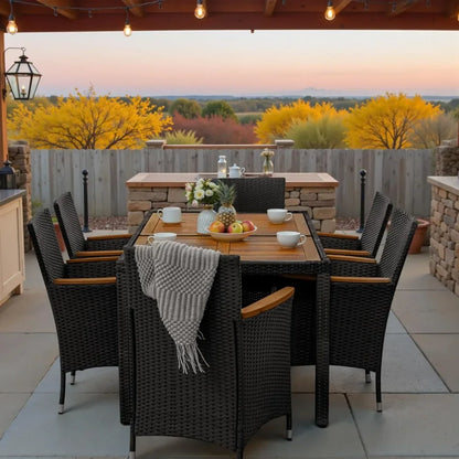 7 Piece Outdoor Patio Dining Set