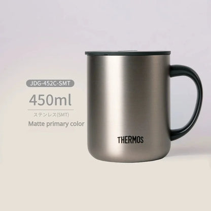 THERMOS Mug 450ml Handle Mug, Keep Cold & Keep Hot Stainless Steel Thermos, Leakproof Coffee Mug & Milk Cup for Office,BPA Free
